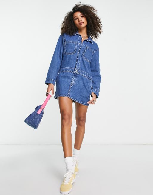 Denim clearance dress asos