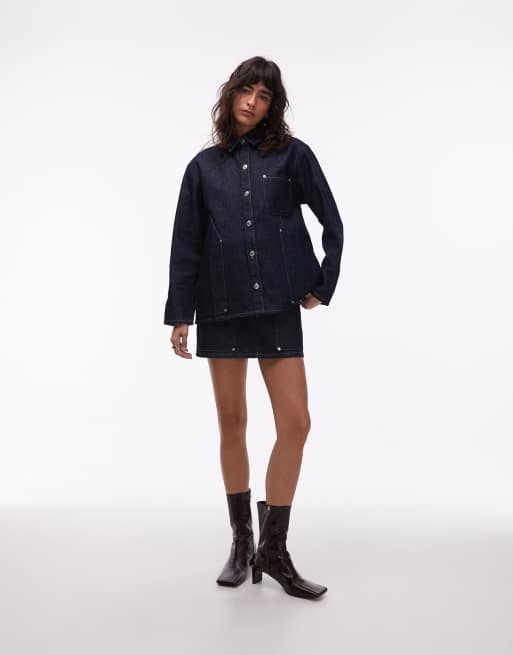ASOS DESIGN - Denim carpenter jack in rinse wash, 3 van 4