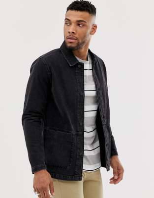 asos black denim jacket