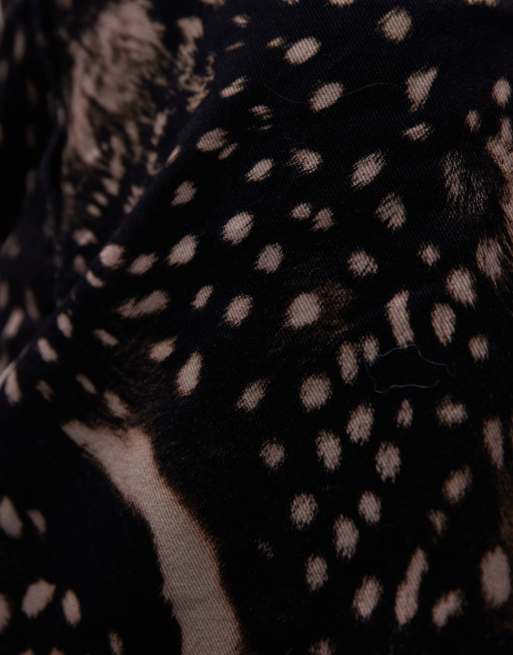 ASOS DESIGN denim circle skirt in animal print, 2 of 5