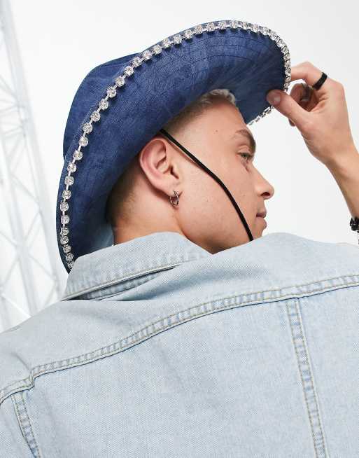 Men's denim hot sale cowboy hat