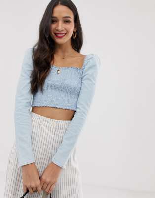 asos shirred top