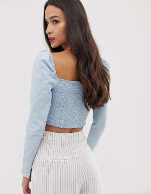 asos shirred top