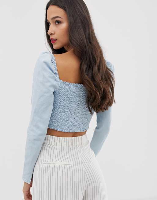 Asos best sale shirred top