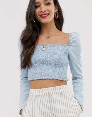 asos shirred top