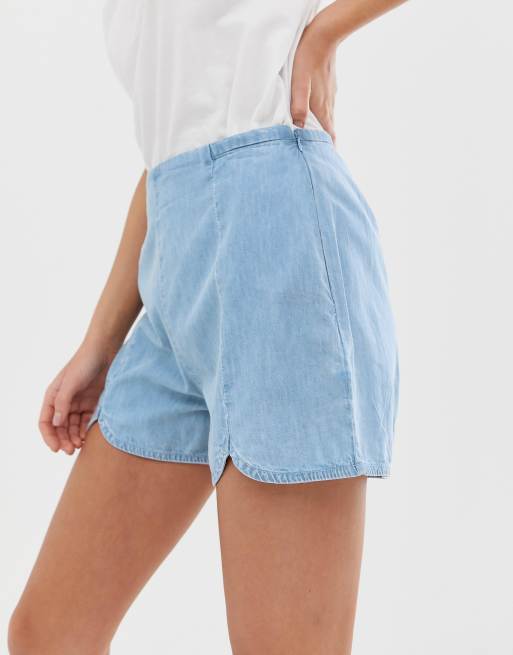 Denim sales culotte shorts