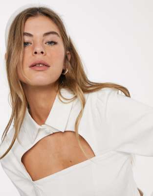 cut out collar top