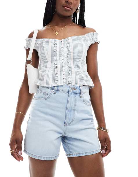 Short en jean 2025 mi long femme