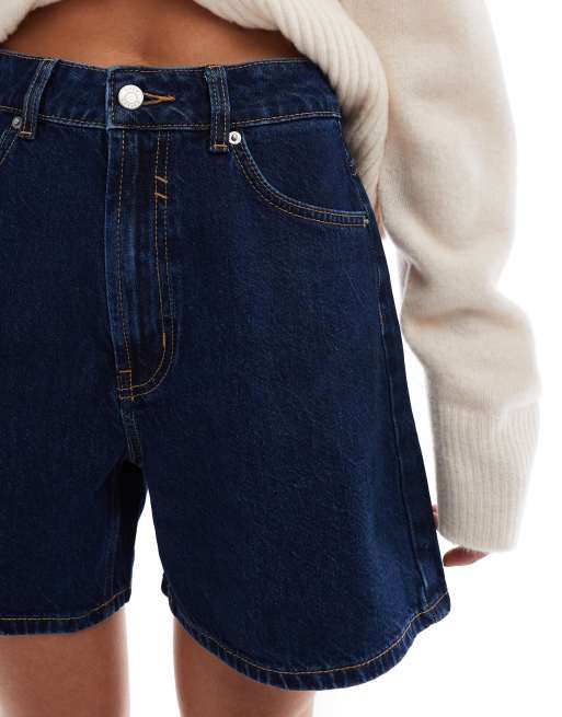 ASOS DESIGN denim dad short in rinse, 4 of 5