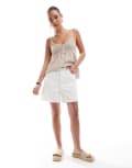 [ASOS DESIGN] ASOS DESIGN denim dad shorts in white 16 WHITE