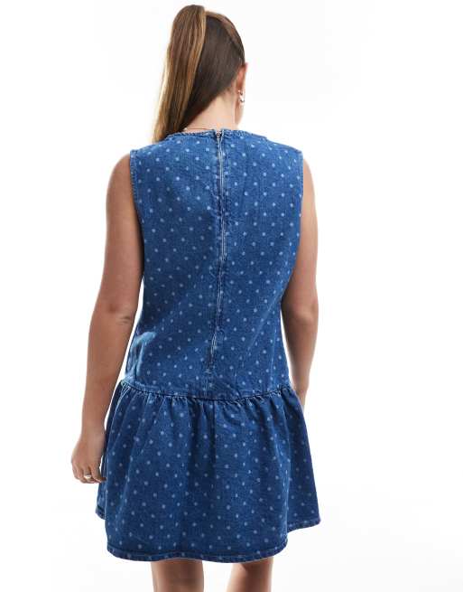 blue dress for baby girl Polka Dot Maxi Dress – Wrap Style with High Slit, Short Sleeve Summer –  Ella Etc main image 1
