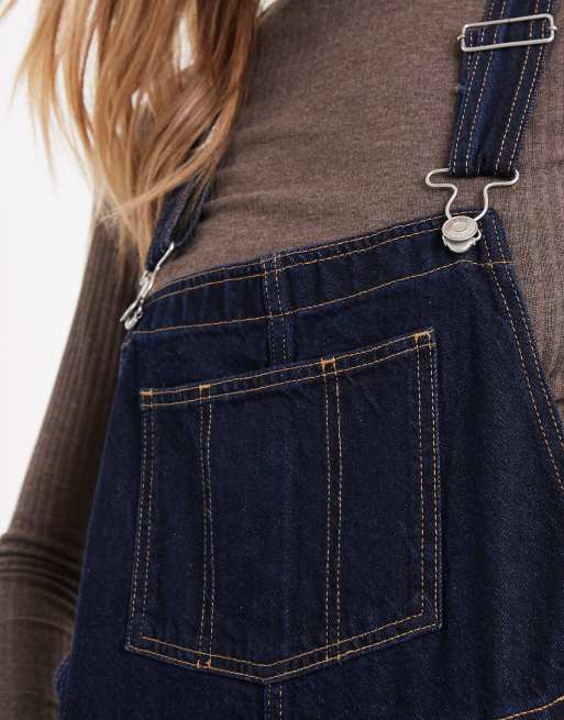 ASOS DESIGN denim dungaree in rinse wash, 4 of 4