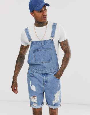 asos dungaree shorts