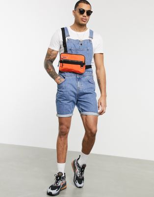 denim dungarees short
