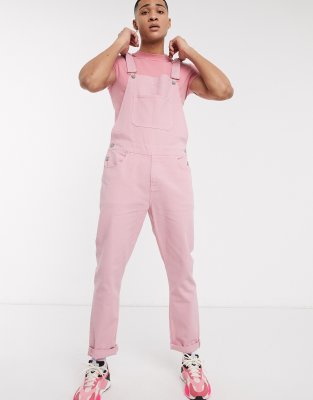 pink denim dungarees