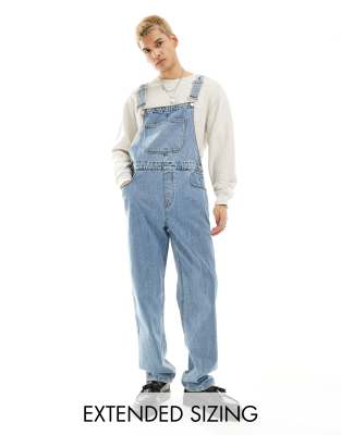 ASOS DESIGN ASOS DESIGN denim dungarees in mid wash blue