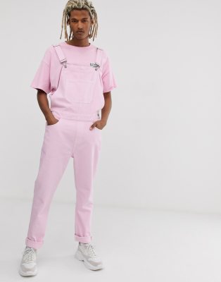 pink denim dungarees