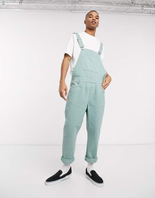 Green on sale denim dungarees