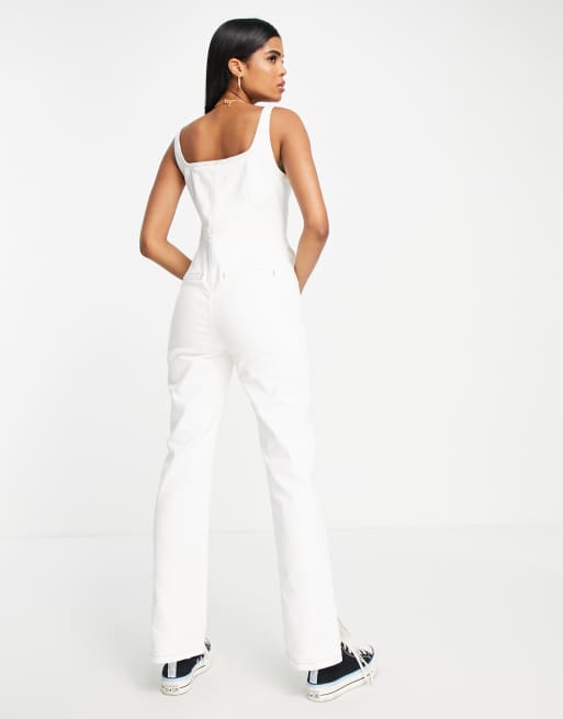 White store fitted jumpsuit