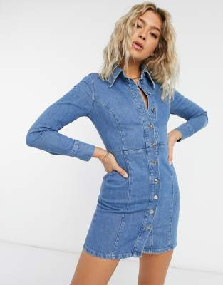bright blue mini dress