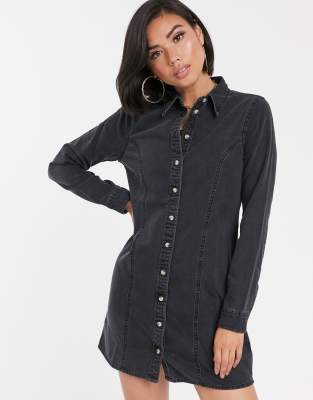 denim western shirt dress