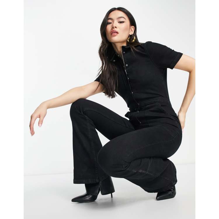 Black store jumpsuit denim