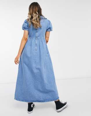 asos denim maxi dress