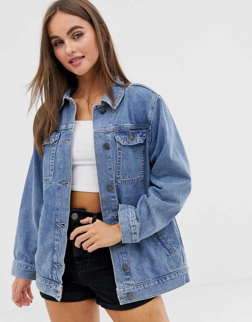 ASOS DESIGN denim patchwork jacket