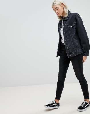 black denim girlfriend jacket