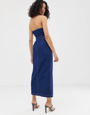 asos denim maxi dress