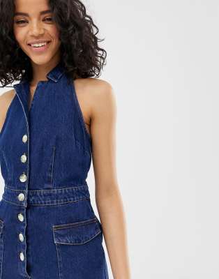 asos denim maxi dress