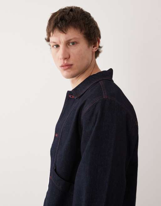 ASOS DESIGN - Denim harrington jack in onbewerkt indigo, deel van co-ord set, 4 van 5