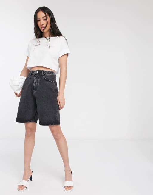 Wide leg shorts on sale denim