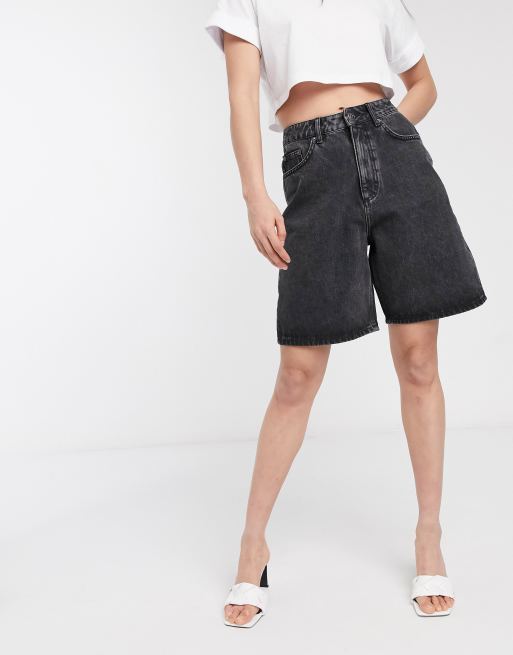 Black wide leg on sale shorts