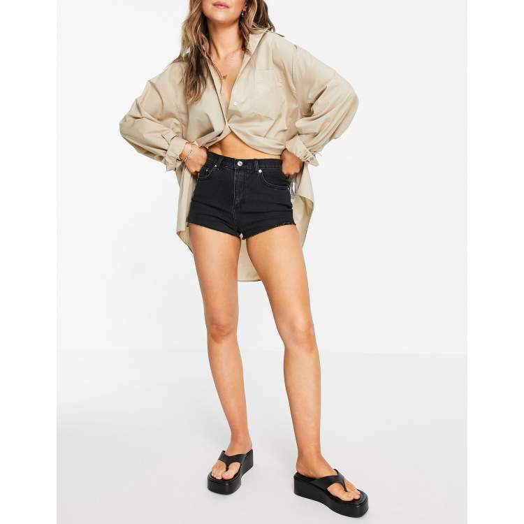 Asos high waisted 2025 denim shorts