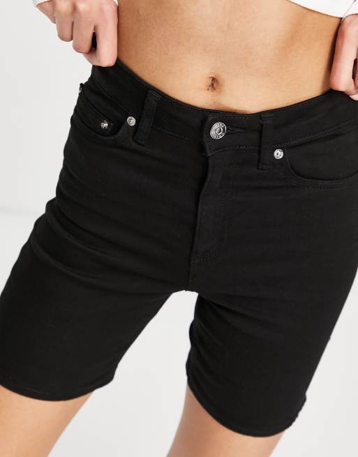 Black skinny best sale shorts womens