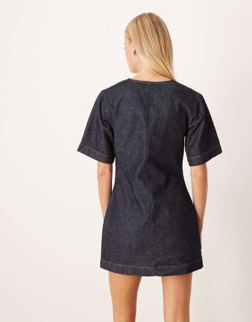 black mesh mini dress Black Flocked Mesh Mini Dress