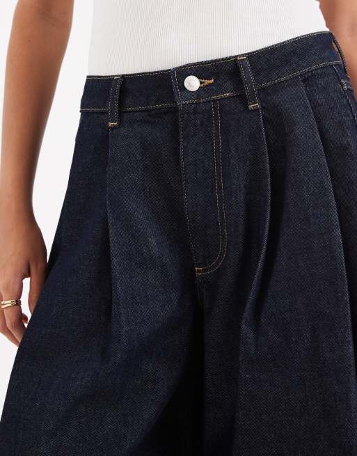 ASOS DESIGN - Denim horseshoe jort in rinse wash, 5 van 5