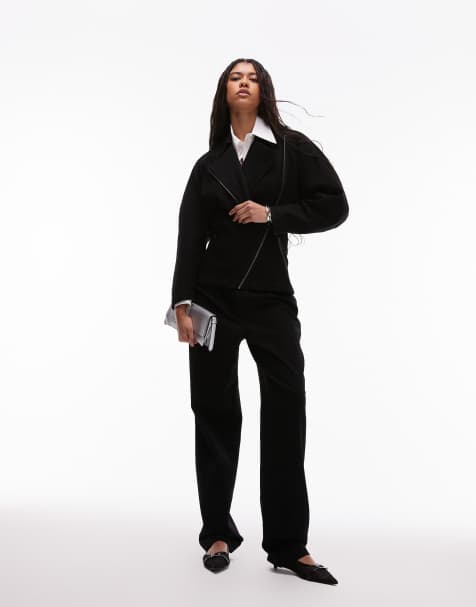 ASOS DESIGN – Denim-Hose mit schmal geschnittenem Bein in Schwarz mit Metall-Details - view 1