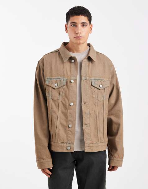ASOS DESIGN - Denim jack in lichtbruin met wassing, deel van co-ord set - view 1