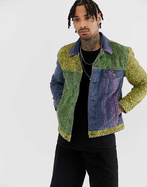 Asos colour outlet block denim jacket