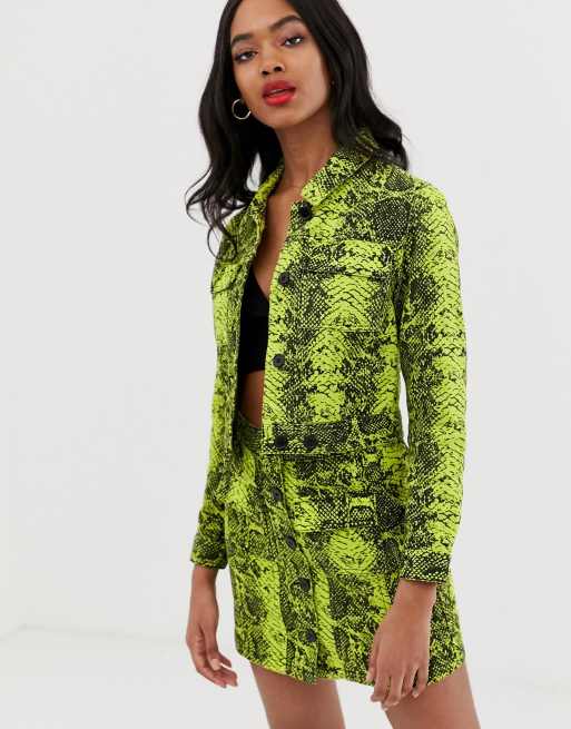 Lime snake hotsell print dress