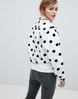 Asos polka 2025 dot coat