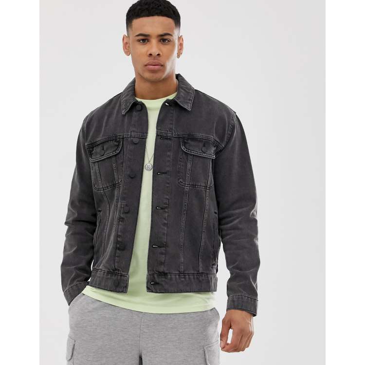 Black jean jacket store asos