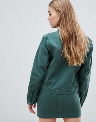 asos green denim jacket