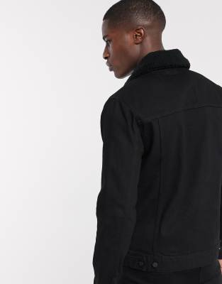asos black jean jacket
