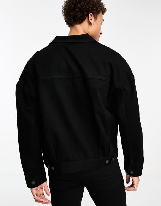 Black denim jacket with hotsell design on the back