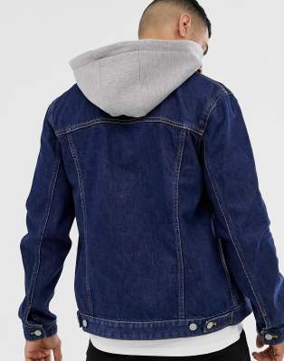 blue denim jacket with hoodie