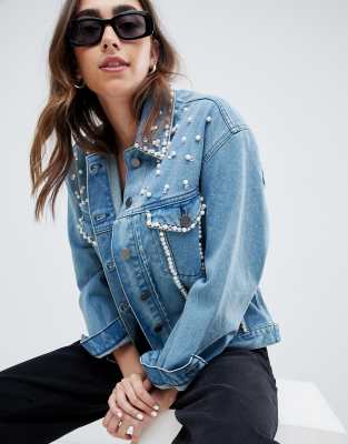 denim pearl jacket