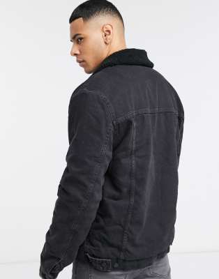 denim jacket with teddy lining